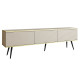 Тумба під телевізор Perfect Home Oro RTV175 MDF 3D 175х53х32 Бежевий (чорні ніжки) (PFH-091348) - фото 2