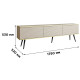 Тумба під телевізор Perfect Home Oro RTV175 MDF 3D 175х53х32 Бежевий (чорні ніжки) (PFH-091348) - фото 3