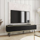 Тумба під телевізор Perfect Home Oro RTV175 MDF 3D 175х53х32 Чорний (чорні ніжки) (PFH-091346) - фото 1