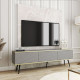 Тумба під телевізор Perfect Home Oro RTV175 MDF 3D 175х53х32 Сірий (чорні ніжки) (PFH-091344) - фото 1