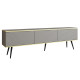 Тумба під телевізор Perfect Home Oro RTV175 MDF 3D 175х53х32 Сірий (чорні ніжки) (PFH-091344) - фото 2