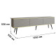 Тумба під телевізор Perfect Home Oro RTV175 MDF 3D 175х53х32 Сірий (чорні ніжки) (PFH-091344) - фото 4