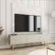 Тумба під телевізор Perfect Home Oro RTV175 MDF 3D 175х53х32 Бежевий (золоті ніжки) (PFH-091347) - фото 1