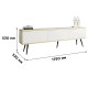 Тумба під телевізор Perfect Home Oro RTV175 3D 175х53х32 Білий (чорні ніжки) (PFH-091336) - фото 3