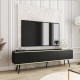 Тумба під телевізор Perfect Home Oro RTV175 3D 175х53х32 Чорний (чорні ніжки) (PFH-091339) - фото 1