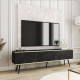 Тумба під телевізор Perfect Home Oro RTV175 3D 175х53х32 Чорний мармур (чорні ніжки) (PFH-091340) - фото 1
