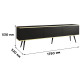 Тумба під телевізор Perfect Home Oro RTV175 3D 175х53х32 Чорний (чорні ніжки) (PFH-091339) - фото 3