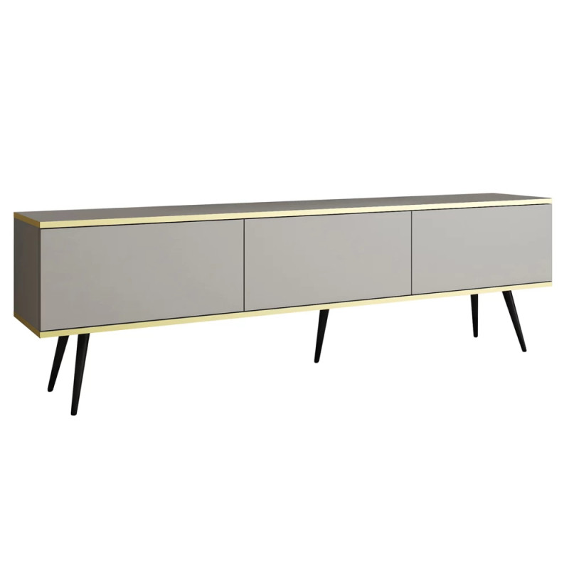 Тумба під телевізор Perfect Home Oro RTV175 3D 175х53х32 Сірий (чорні ніжки) (PFH-091338)