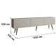 Тумба під телевізор Perfect Home Oro RTV175 3D 175х53х32 Сірий (чорні ніжки) (PFH-091338) - фото 3