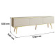 Тумба під телевізор Perfect Home Oro RTV175 3D 175х53х32 Бежевий (золоті ніжки) (PFH-091318) - фото 3