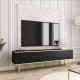 Тумба під телевізор Perfect Home Oro RTV175 3D 175х53х32 Чорний (золоті ніжки) (PFH-091321) - фото 1