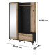 Прихожая Perfect Home Diamond 134x197x39 Черный/Дуб эвок (PFH-091302) - фото 5
