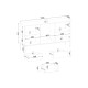 Комод с подсветкой Perfect Home Sento KSZ154 2-дверный с 3 ящиками 153х83х39 см Черный/дуб вотан (PFH-091487) - фото 5