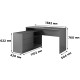 Офісний стіл Perfect Home Teo 3S/138 138,2х76х50,4 Чорний (PFH-091166) - фото 5