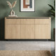 Комод с телескопическими направляющими Perfect Home Torro 3D3S/163 163,2x82,9x38,1 Дуб кремона/Черный (PFH-091415) - фото 1