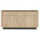 Комод с телескопическими направляющими Perfect Home Torro 3D3S/163 163,2x82,9x38,1 Дуб кремона/Черный (PFH-091415) - фото 4