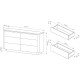 Комод с телескопическими направляющими Perfect Home Torro 6S/163 163,2x82,9x38,1 Дуб кремона/Черный (PFH-091416) - фото 5