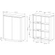 Комод высокий Perfect Home Torro 2D/113 113,2x133,1x38,1 Дуб кремона/Черный (PFH-091414) - фото 5
