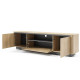 Тумба під телевізор Perfect Home Torro 3D/200 200x54,9x38,1 Дуб кремона/Чорний (PFH-091417) - фото 4