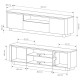 Тумба під телевізор Perfect Home Torro 3D/200 200x54,9x38,1 Дуб кремона/Чорний (PFH-091417) - фото 6