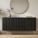 Комод с телескопическими направляющими Perfect Home Zova KSZ168 2D3S 168x87x39 Черный (золотые ножки) (PFH-091371) - фото 1
