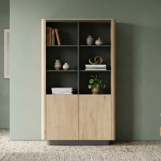Стеллаж Perfect Home Torro 2D/113 113,2x190,1x38,1 Дуб кремона/Черный (PFH-091413)