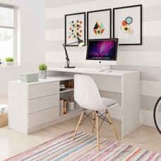 Офісний стіл Perfect Home Teo 3S/138 138,2х76х50,4 Білий (PFH-091165)