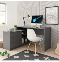 Офисный стол Perfect Home Teo 3S/138 138,2х76х50,4 Черный (PFH-091166)