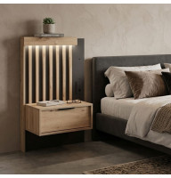Тумби приліжкові з телескопічними напрямними 2 шт Perfect Home Italy 1S/51 50,4x102x39,6 Дуб артизан/Антрацит (PFH-091098)