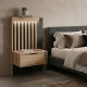 Тумбы прикроватные с телескопическими направляющими 2 шт Perfect Home Italy 1S/51 50,4x102x39,6 Дуб артизан/Антрацит (PFH-091098) - фото 1