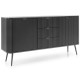 Комод с телескопическими направляющими Perfect Home Zova KSZ168 2D3S 168x87x39 Черный (черные ножки) (PFH-091370) - фото 3