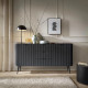Комод с телескопическими направляющими Perfect Home Zova KSZ168 2D3S 168x87x39 Черный (черные ножки) (PFH-091370) - фото 1
