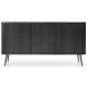Комод с телескопическими направляющими Perfect Home Zova KSZ168 2D3S 168x87x39 Черный (черные ножки) (PFH-091370) - фото 2