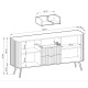 Комод с телескопическими направляющими Perfect Home Zova KSZ168 2D3S 168x87x39 Кашемир (золотые ножки) (PFH-091282) - фото 6