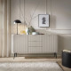 Комод с телескопическими направляющими Perfect Home Zova KSZ168 2D3S 168x87x39 Кашемир (черные ножки) (PFH-091281) - фото 1