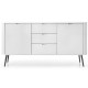 Комод с телескопическими направляющими Perfect Home Zova KSZ168 2D3S 168x87x39 Белый (черные ножки) (PFH-091279) - фото 2