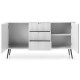 Комод с телескопическими направляющими Perfect Home Zova KSZ168 2D3S 168x87x39 Белый (черные ножки) (PFH-091279) - фото 4
