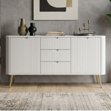 Комод с телескопическими направляющими Perfect Home Zova KSZ168 2D3S 168x87x39 Белый (золотые ножки) (PFH-091280)