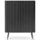 Комод высокий Perfect Home Zova K103 2D 103x129x39 Черный (черные ножки) (PFH-091372) - фото 4