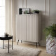 Комод высокий Perfect Home Zova K103 2D 103x129x39 Кашемир (черные ножки) (PFH-091283) - фото 1