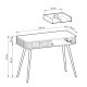 Туалетный столик с телескопическими направляющими Perfect Home Zova T103 103x80x49 см Черный (золотые ножки) (PFH-091375) - фото 5