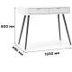 Туалетный столик с телескопическими направляющими Perfect Home Zova T103 103x80x49 см Белый (черные ножки) (PFH-091298) - фото 5