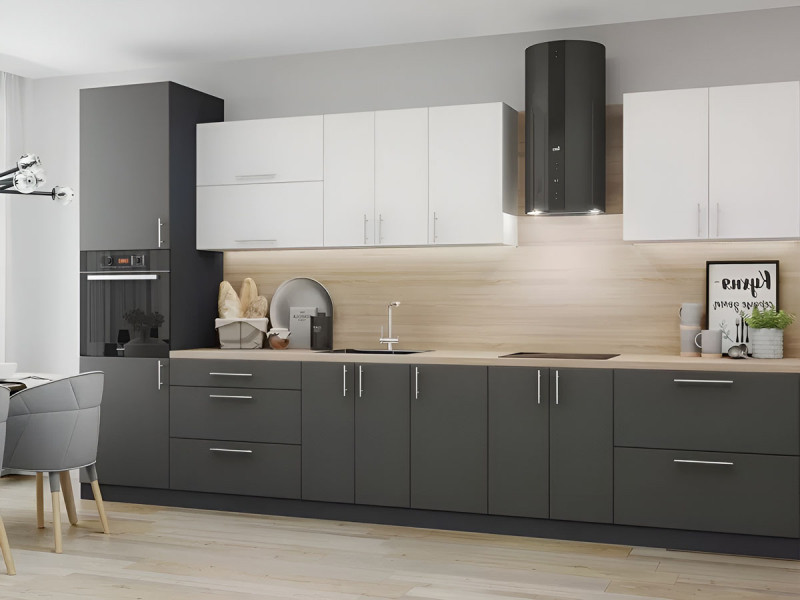 Сіра кухня у стилі “modern comfort”