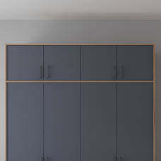 Антресоль Doros Ронди Дуб Артизан/Графит 4 ДСП 160х52х41 (DRS-011604)