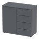 Комод в гостиную Doros Рон 1 80х38х81 см Графит (DRS-011293) - фото 3