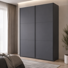 Шкаф купе Doros G-Caiser Антрацит/Антрацит 2 ДСП / 3 части 160х60х240 (42005412) (DRS-012245)