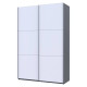 Шкаф купе Doros G-Caiser Антрацит/Белый 2 ДСП / 3 части 160х60х240 (42005410) - фото 3