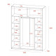 Шкаф купе Doros G-Caiser Кашемир 2 ДСП/3 части 180х60х240 (42005320) - фото 8