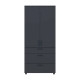 Шкаф для одежды Doros Торн Антрацит 2 ДСП/3Ш (полки) 90х51.6х200 (DRS-012072) - фото 5