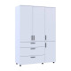 Шкаф для одежды Doros Торн Белый 3 ДСП/3Ш (полки) 135х51.6х200 (DRS-012056) - фото 3